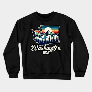 Washington State USA Outdoors Crewneck Sweatshirt